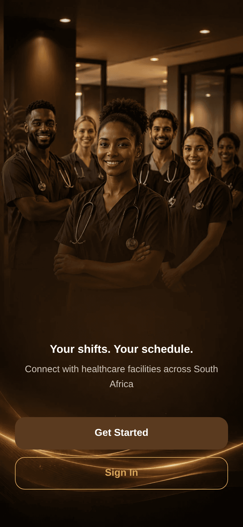 LocumSTAFF Web App welcome screen
